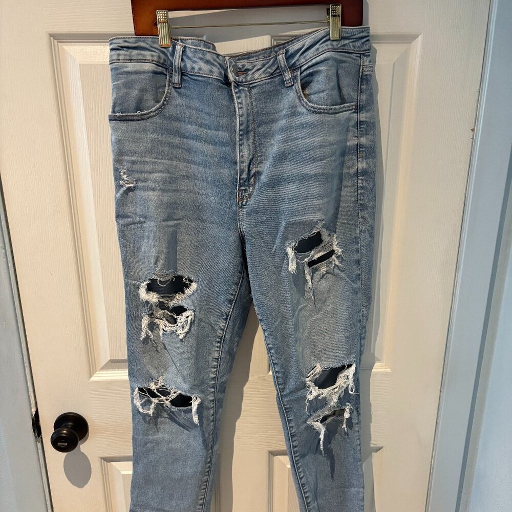 AE Next Level Ripped Super High Waisted Jeggings - Long Length